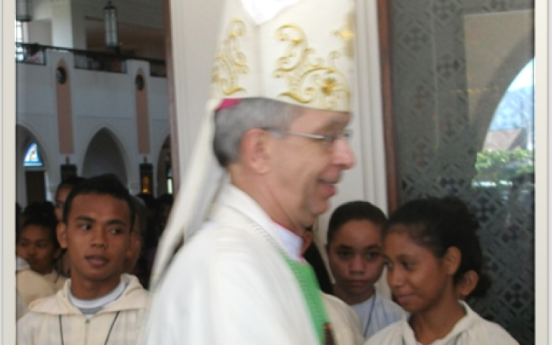 Núnsiu Apostóliku D. Joseph Marino halo vizita dahuluk iha Timor-Leste